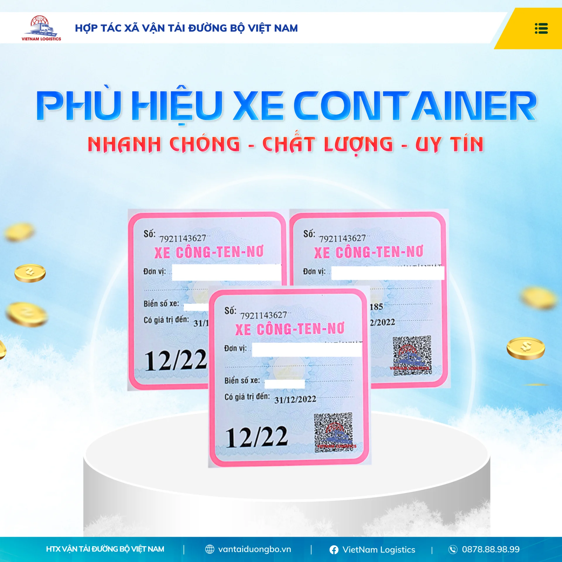 4 1Phù Hiệu Xe ContainerVận Tải Đường Bộ